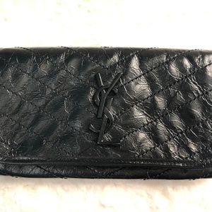 Saint Laurent Niki Crinkled Wallet